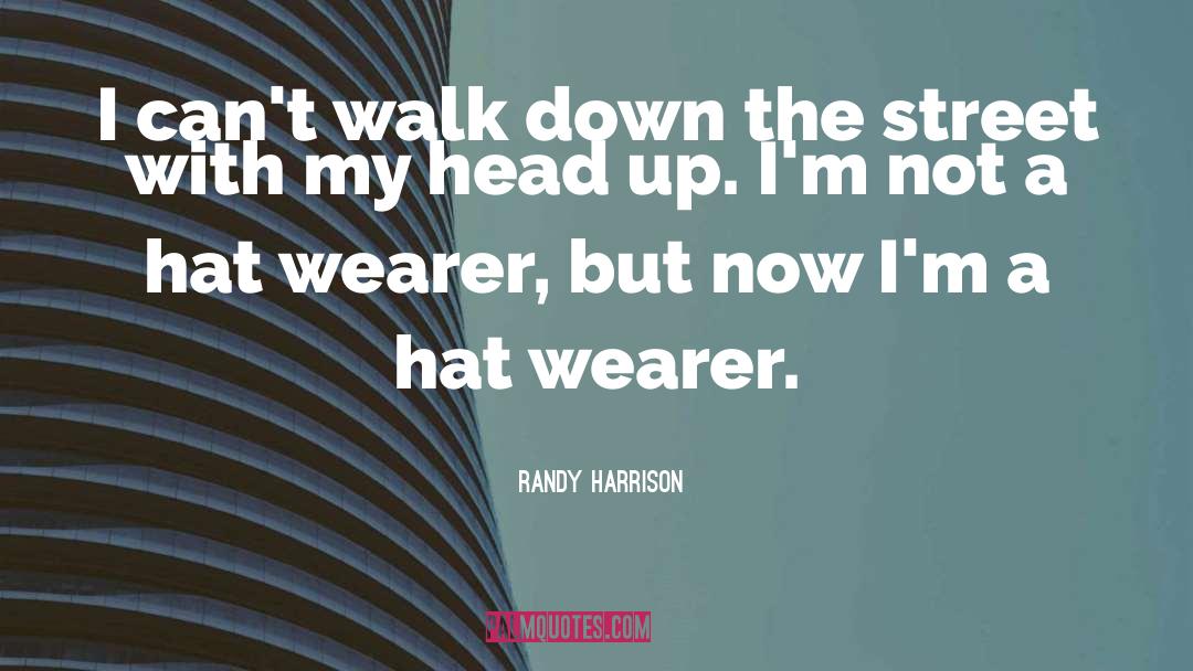 Randy Harrison Quotes: I can't walk down the