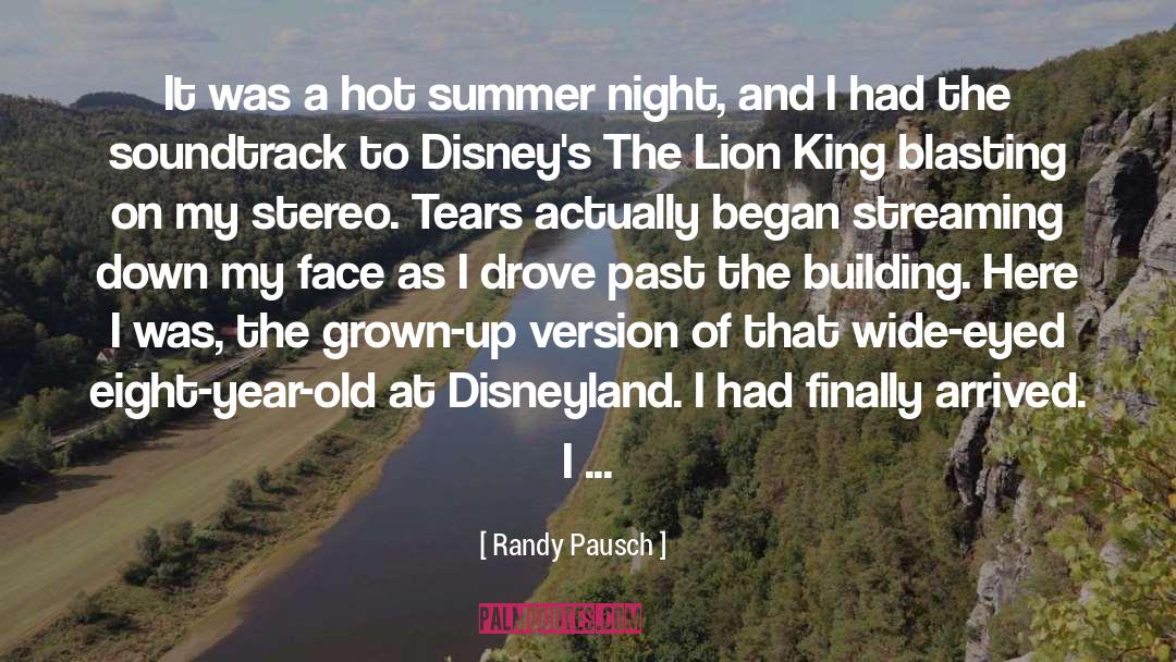 Randy Pausch Quotes: It was a hot summer