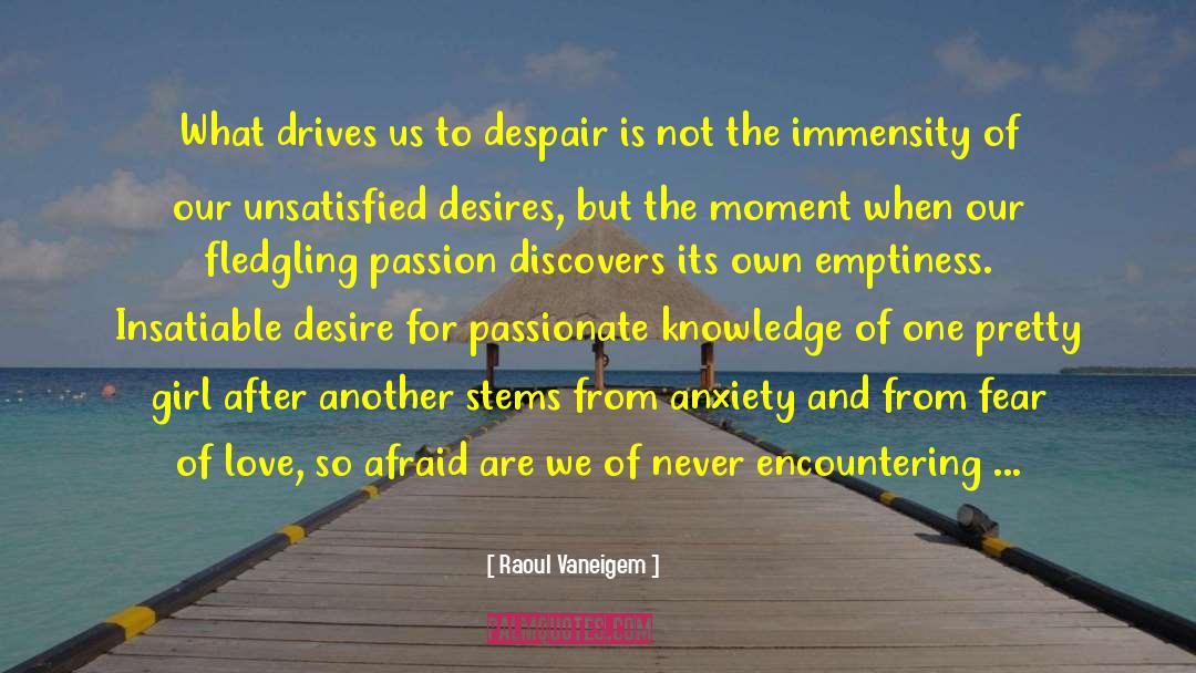 Raoul Vaneigem Quotes: What drives us to despair