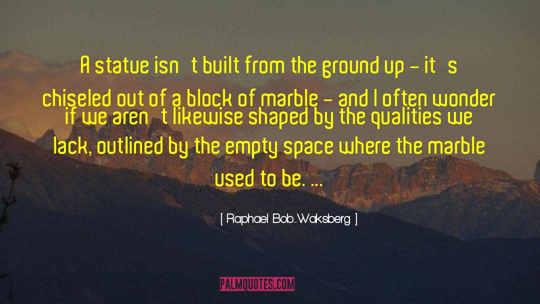 Raphael Bob-Waksberg Quotes: A statue isn't built from