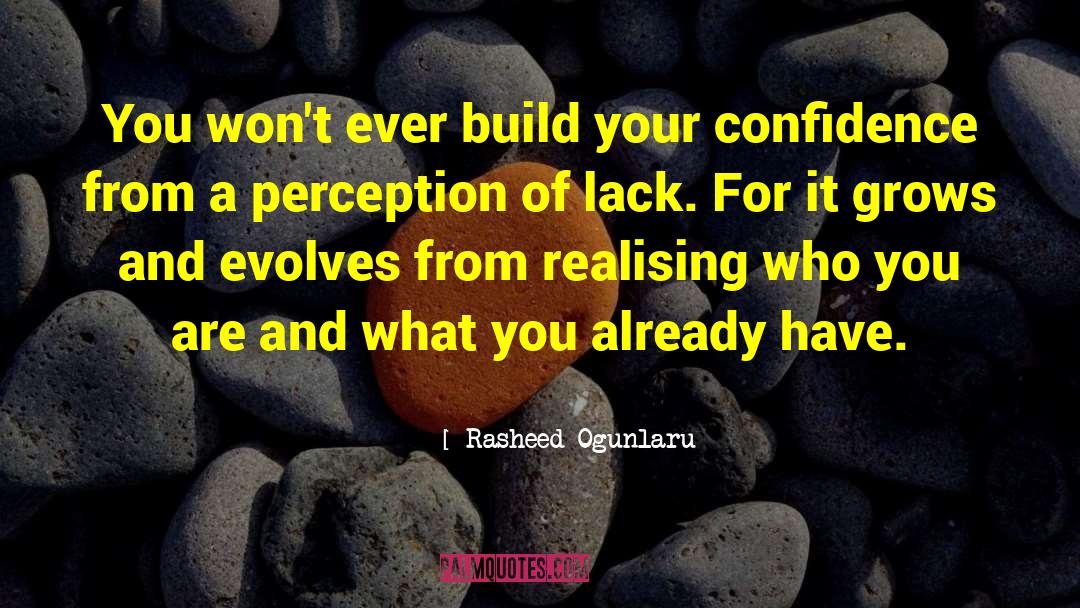 Rasheed Ogunlaru Quotes: You won't ever build your