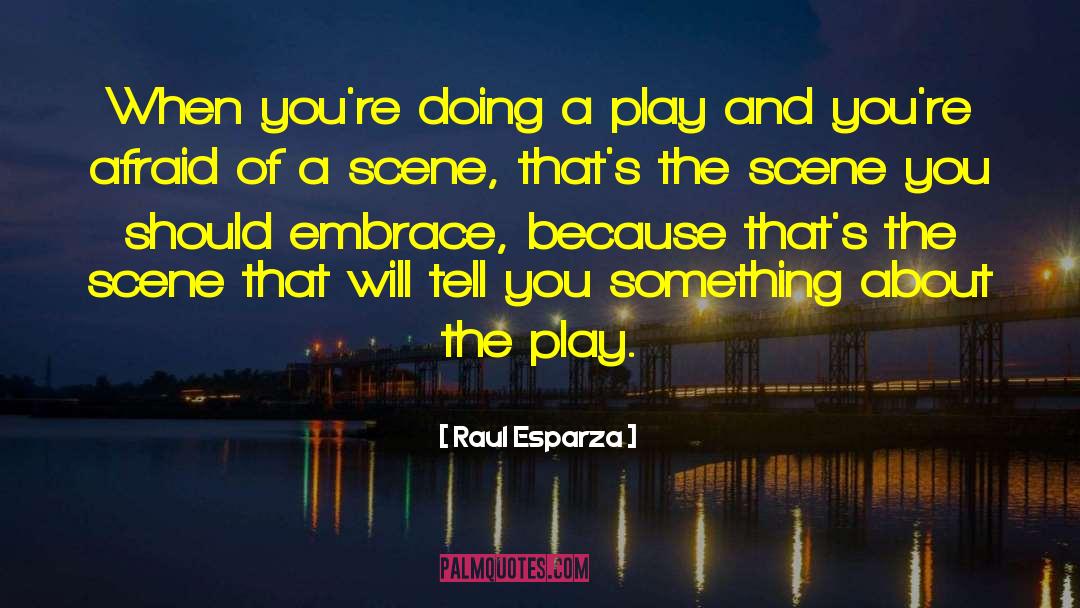 Raul Esparza Quotes: When you're doing a play