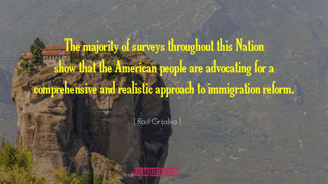 Raul Grijalva Quotes: The majority of surveys throughout