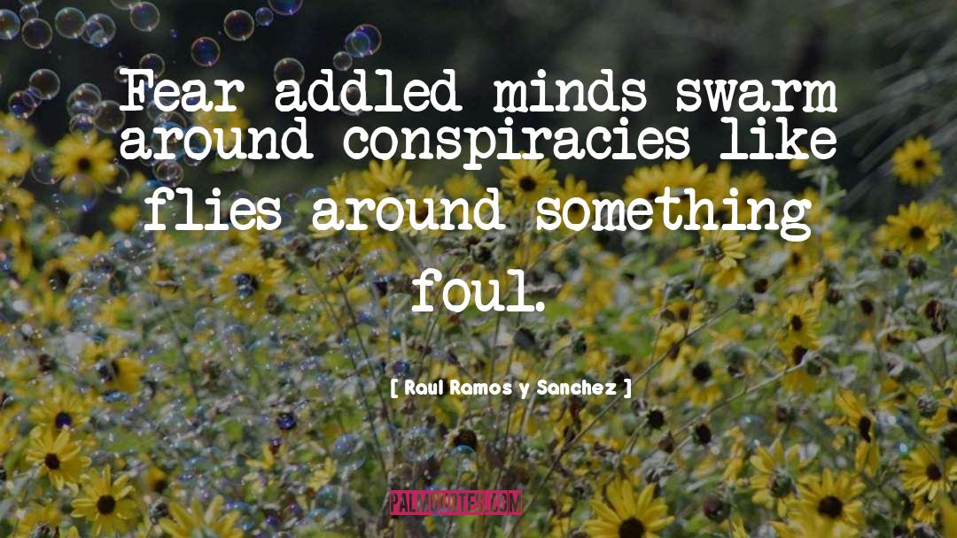 Raul Ramos Y Sanchez Quotes: Fear-addled minds swarm around conspiracies