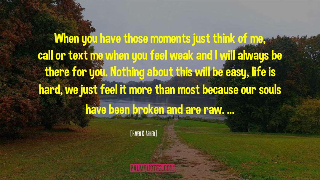 Raven K. Asher Quotes: When you have those moments