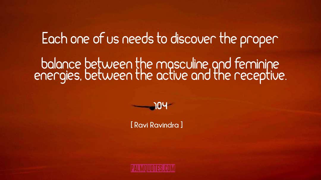 Ravi Ravindra Quotes: Each one of us needs