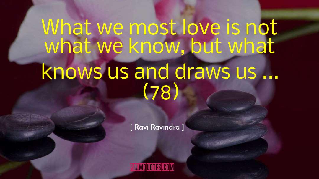 Ravi Ravindra Quotes: What we most love is