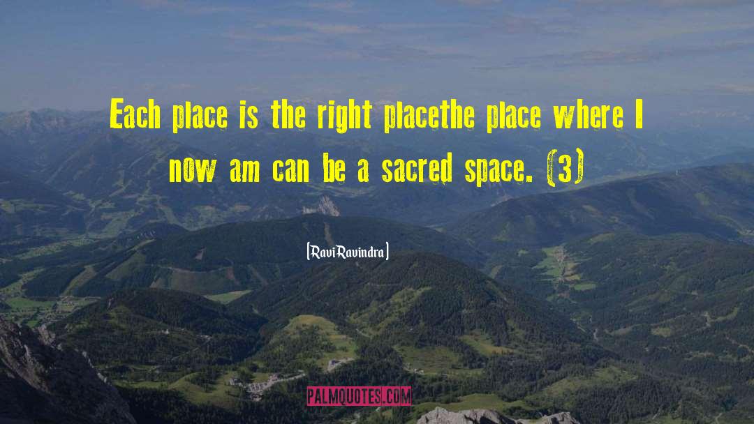 Ravi Ravindra Quotes: Each place is the right