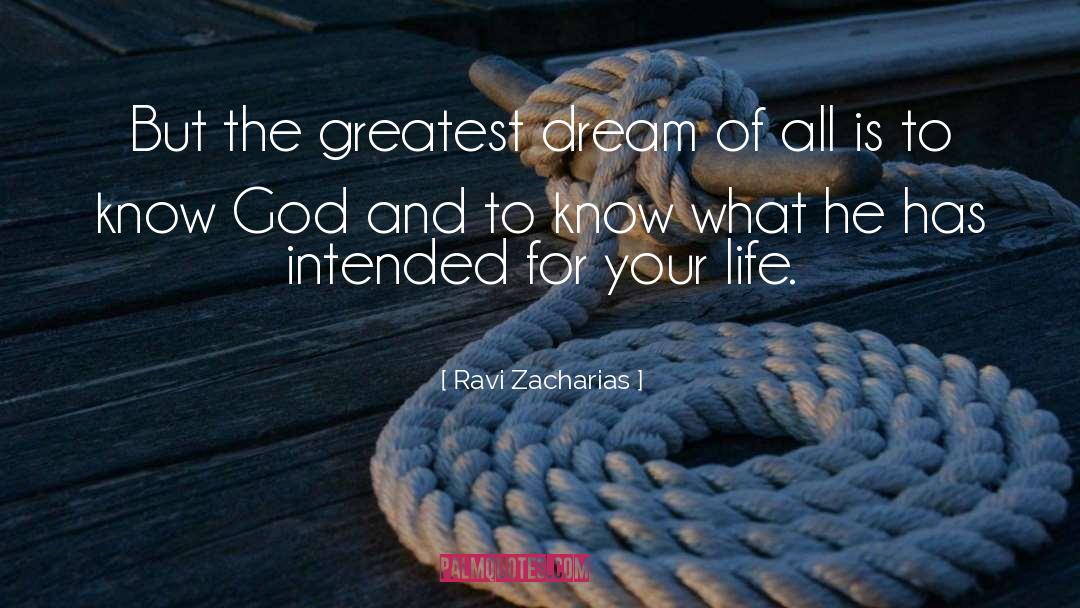 Ravi Zacharias Quotes: But the greatest dream of