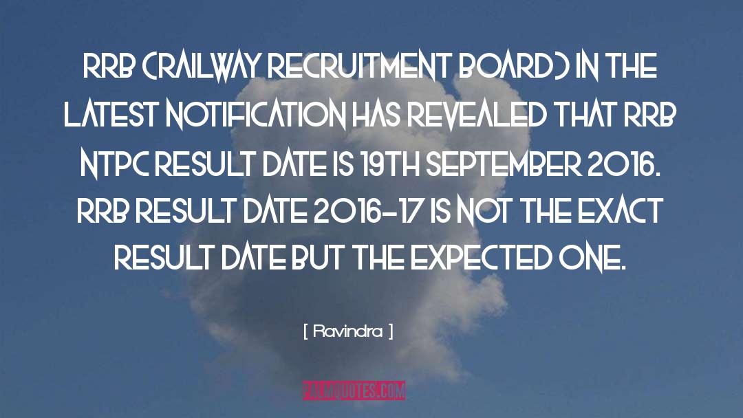 Ravindra Quotes: RRB (Railway Recruitment Board) in