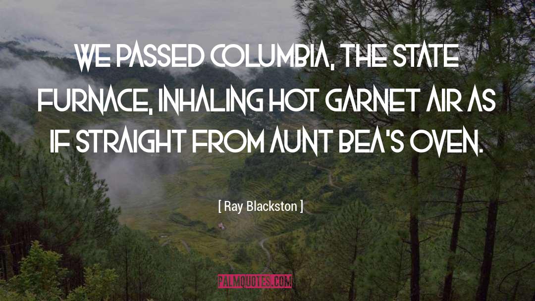 Ray Blackston Quotes: We passed Columbia, the state