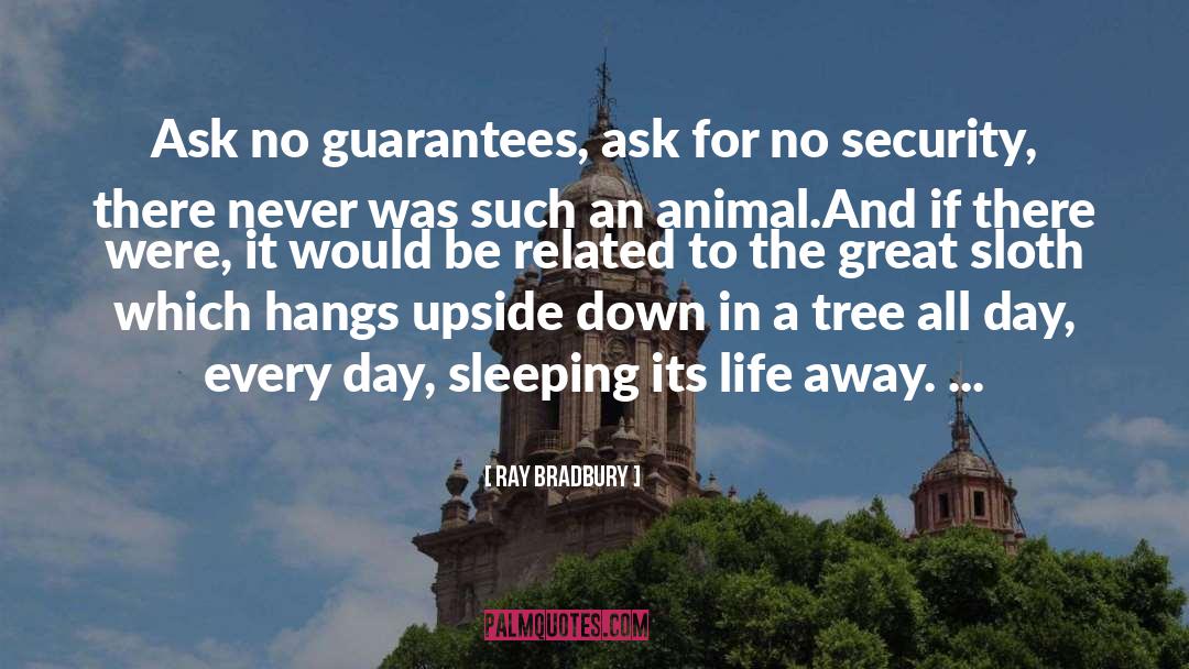 Ray Bradbury Quotes: Ask no guarantees, ask for