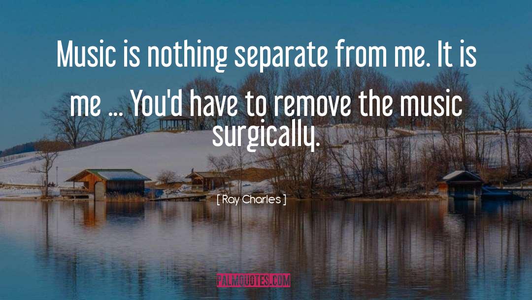 Ray Charles Quotes: Music is nothing separate from