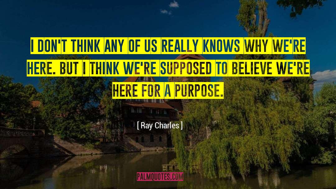 Ray Charles Quotes: I don't think any of
