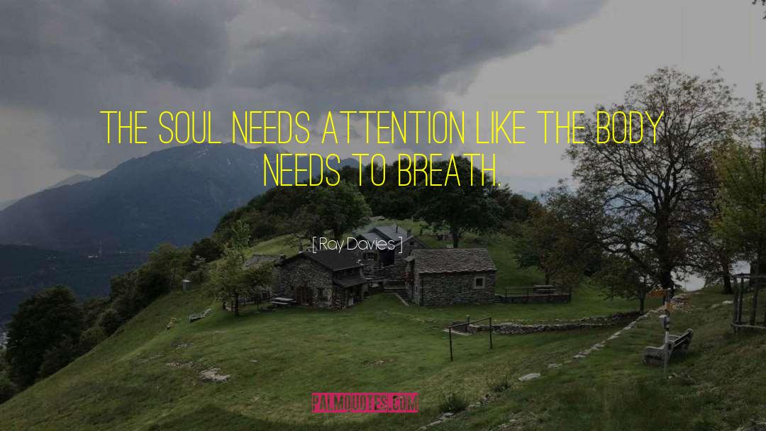 Ray Davies Quotes: The soul needs attention like