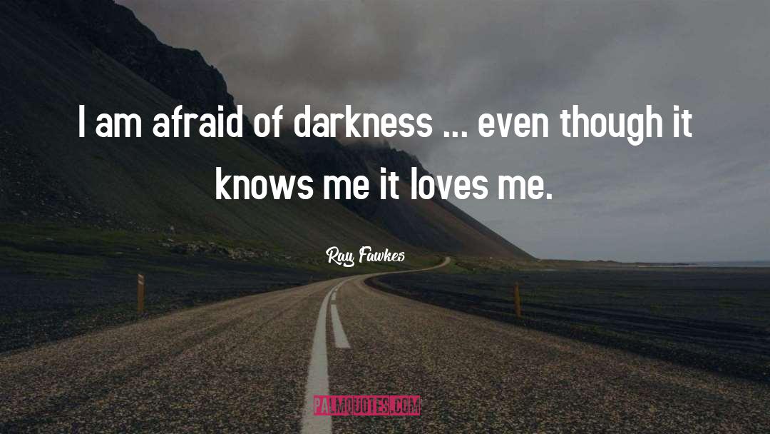 Ray Fawkes Quotes: I am afraid of darkness