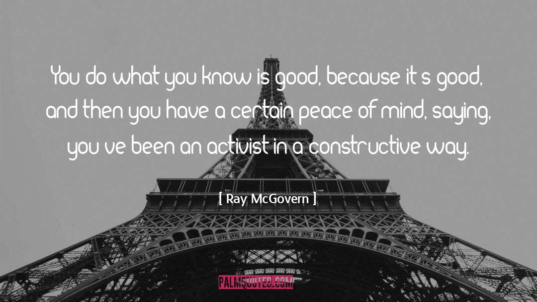 Ray McGovern Quotes: You do what you know