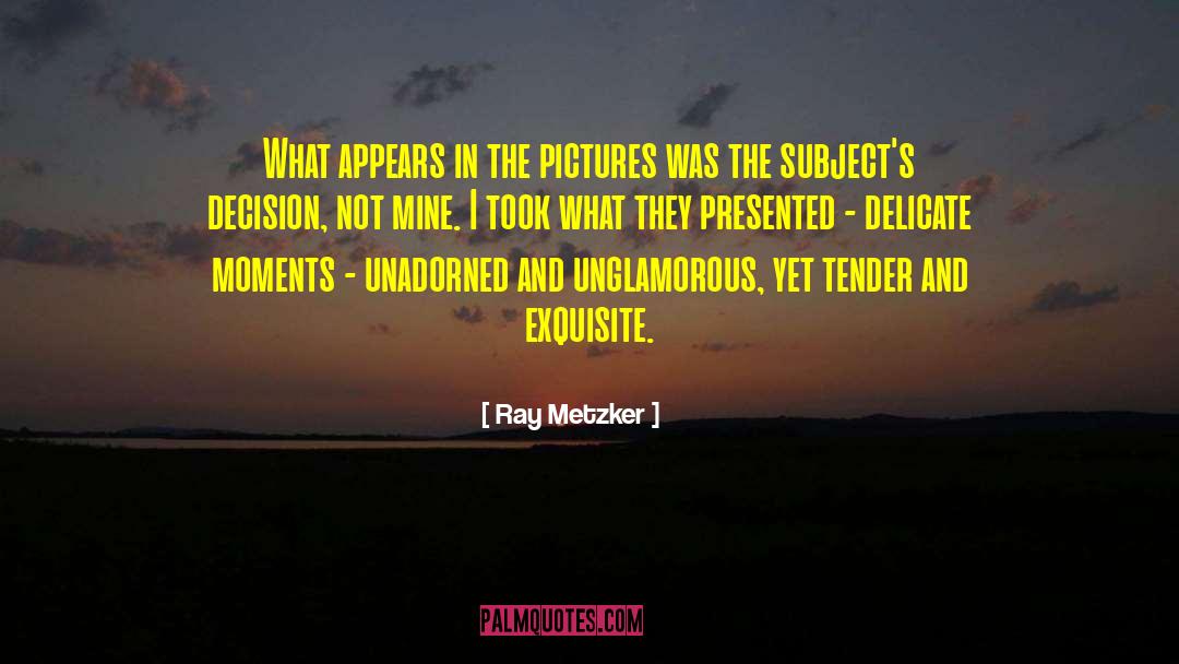 Ray Metzker Quotes: What appears in the pictures