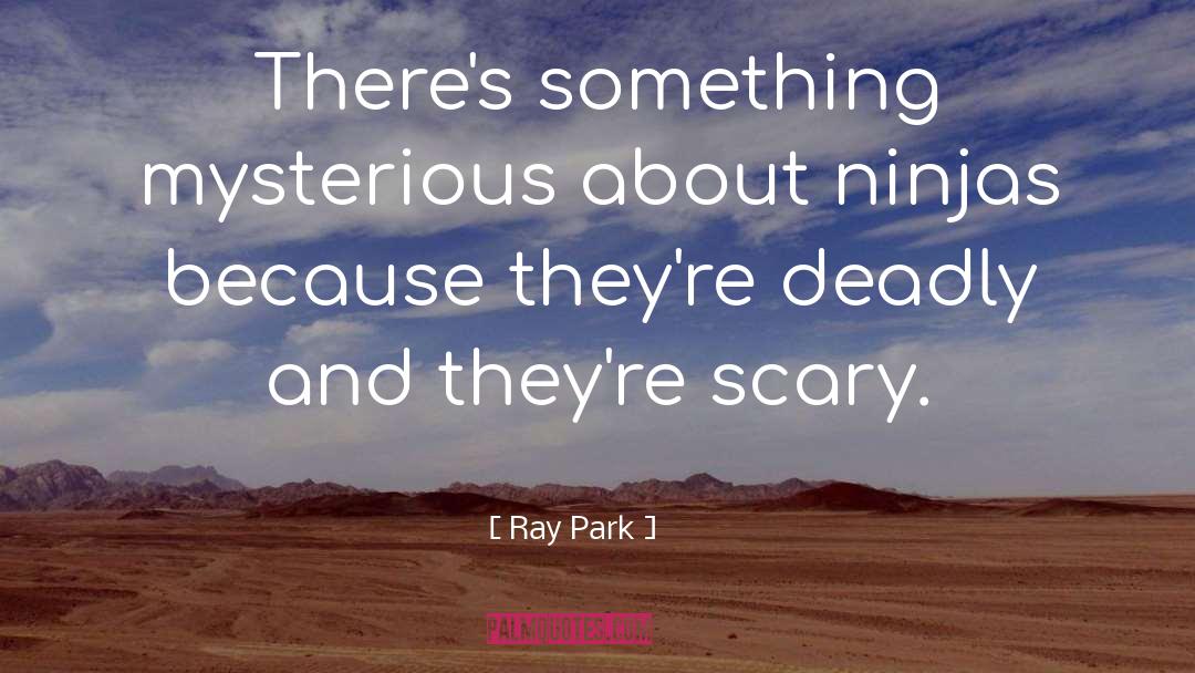 Ray Park Quotes: There's something mysterious about ninjas