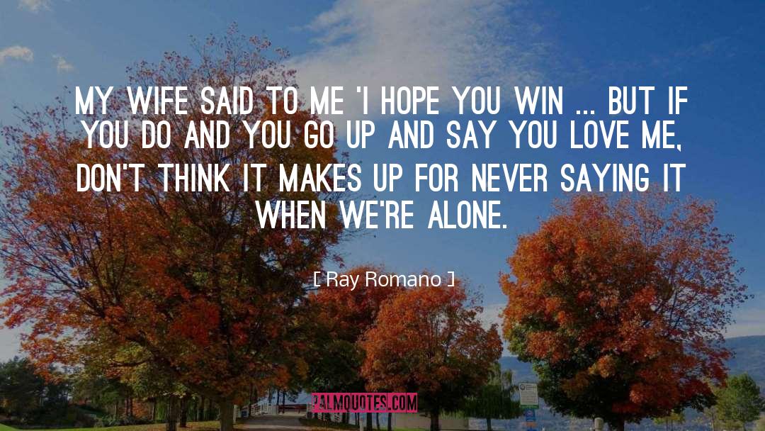 Ray Romano Quotes: My wife said to me