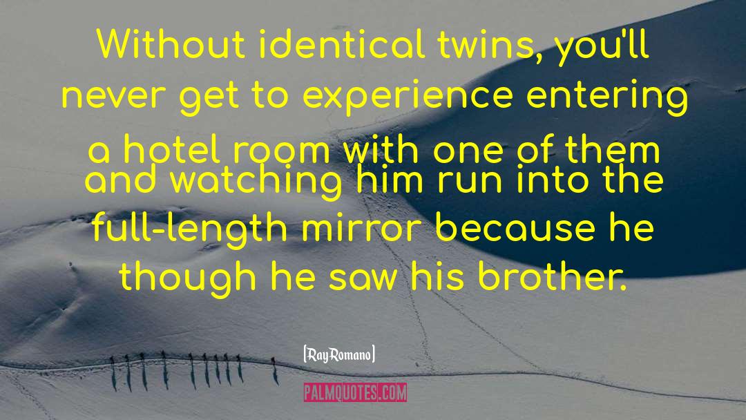 Ray Romano Quotes: Without identical twins, you'll never
