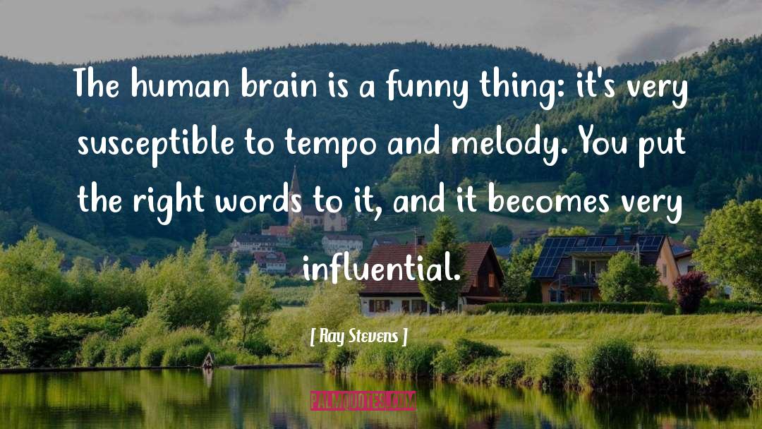 Ray Stevens Quotes: The human brain is a