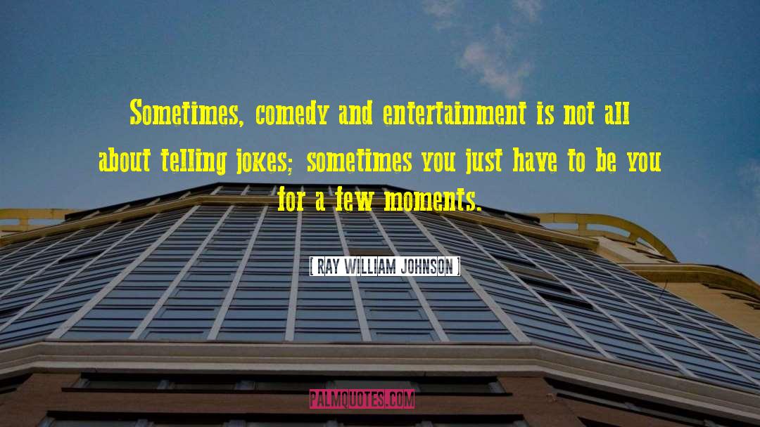 Ray William Johnson Quotes: Sometimes, comedy and entertainment is