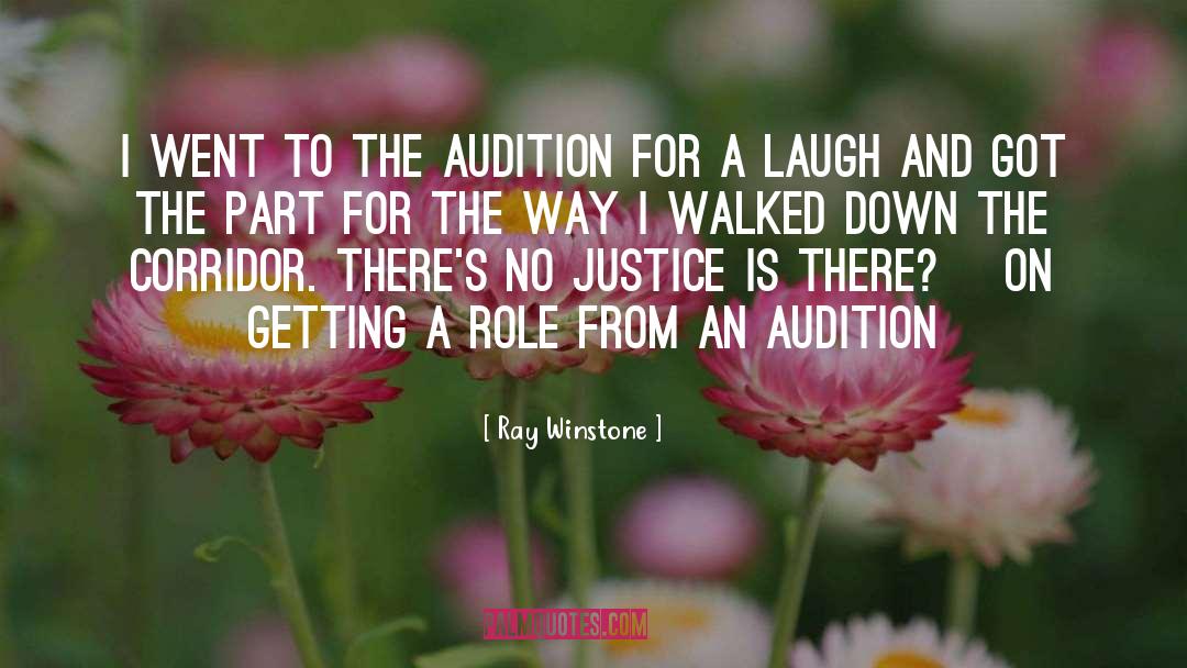 Ray Winstone Quotes: I went to the audition