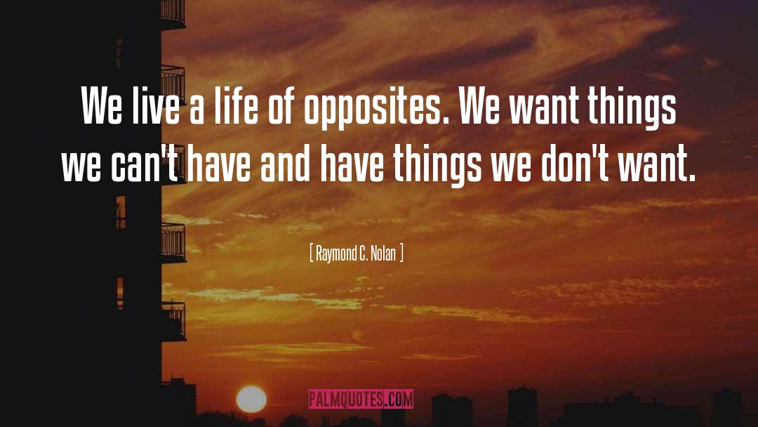 Raymond C. Nolan Quotes: We live a life of