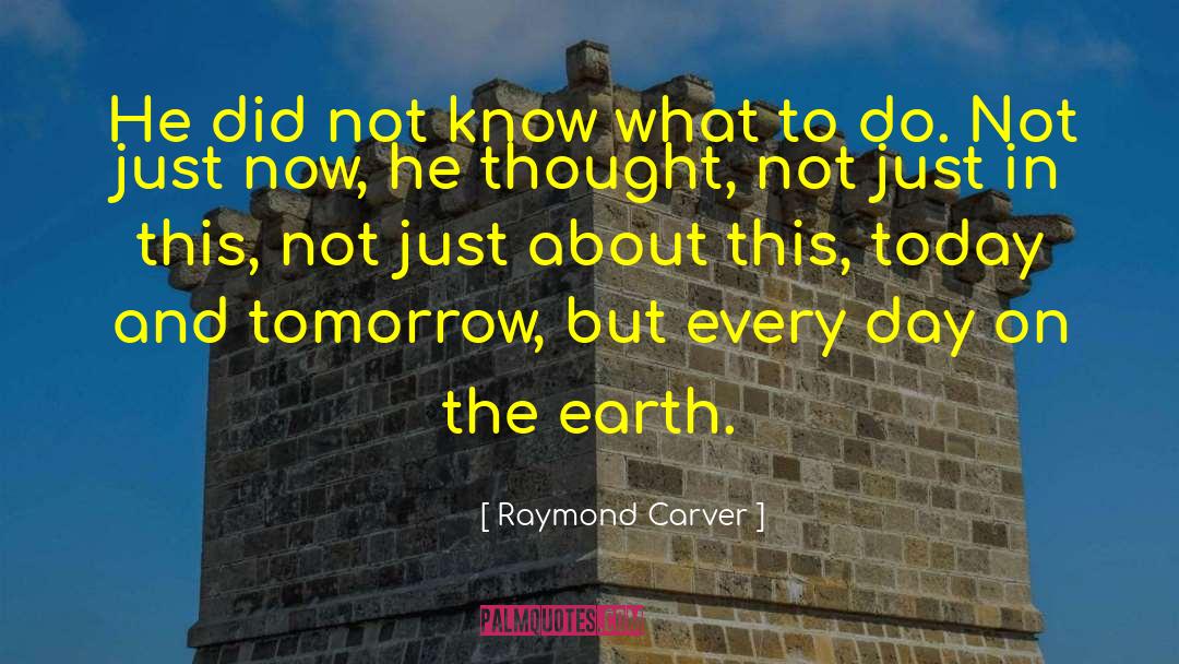 Raymond Carver Quotes: He did not know what