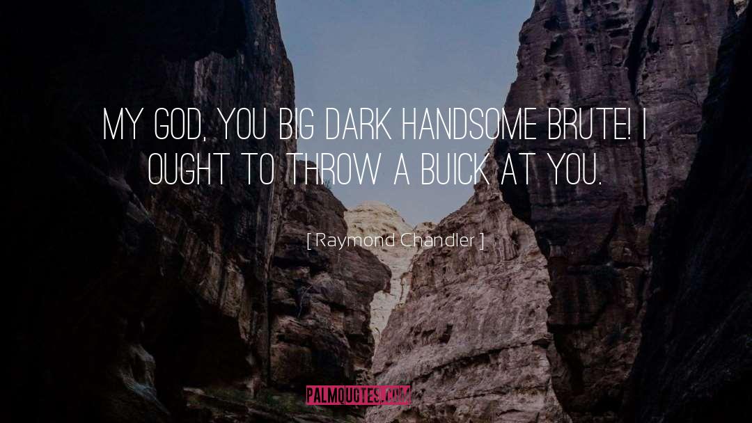 Raymond Chandler Quotes: My God, you big dark