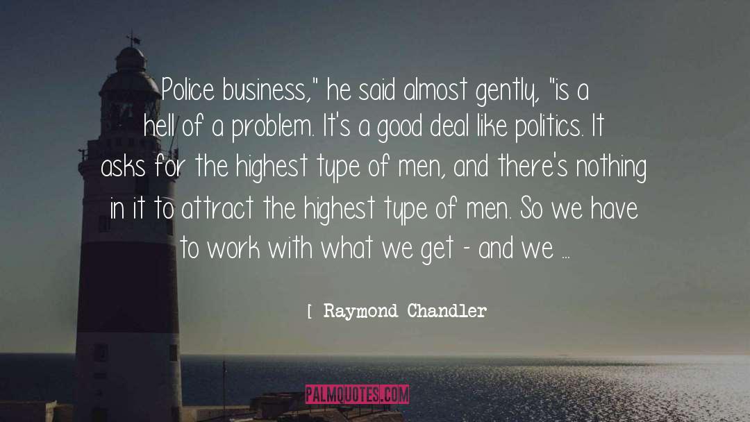 Raymond Chandler Quotes: Police business,