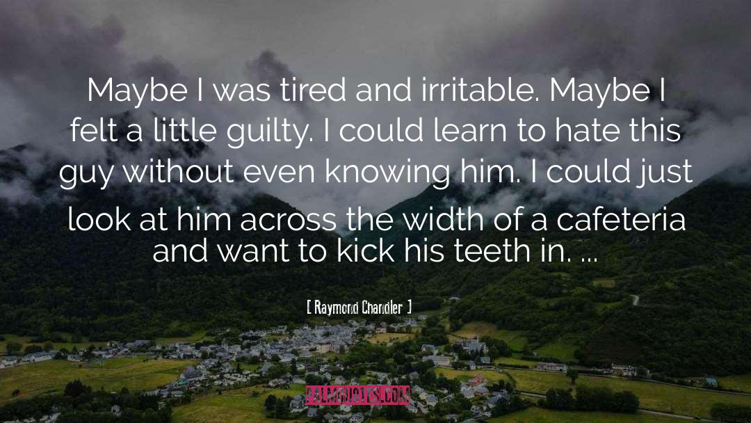 Raymond Chandler Quotes: Maybe I was tired and