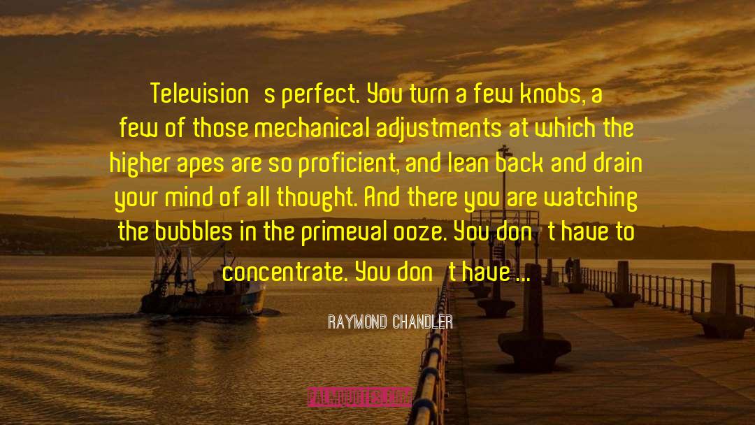 Raymond Chandler Quotes: Television's perfect. You turn a
