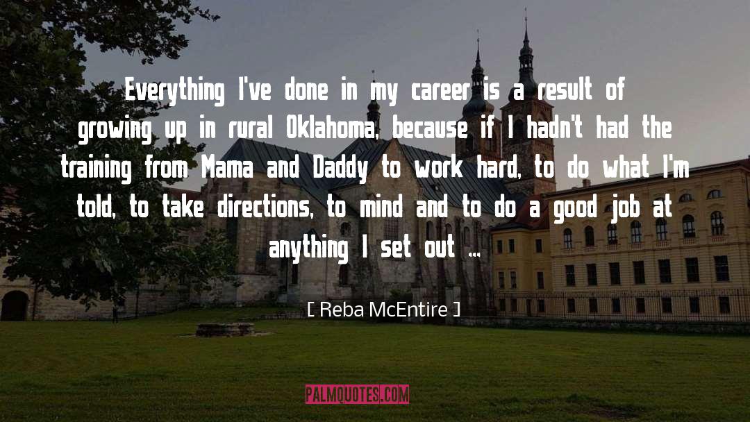 Reba McEntire Quotes: Everything I've done in my