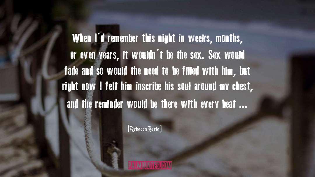 Rebecca Berto Quotes: When I'd remember this night