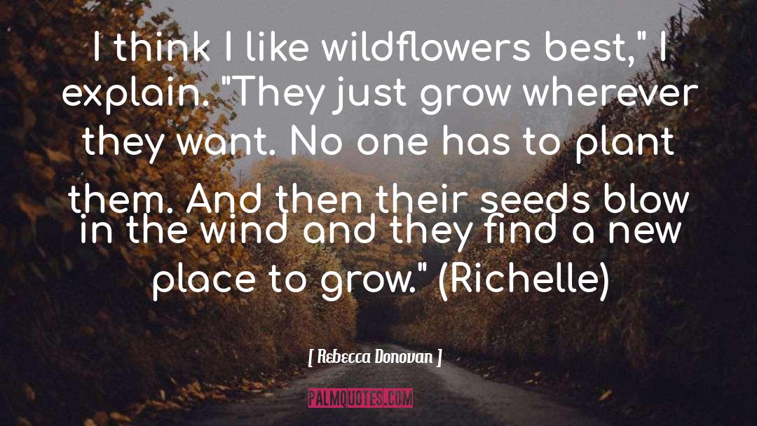 Rebecca Donovan Quotes: I think I like wildflowers