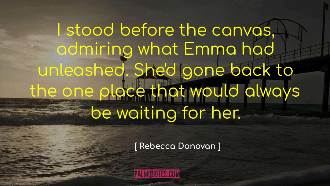 Rebecca Donovan Quotes: I stood before the canvas,