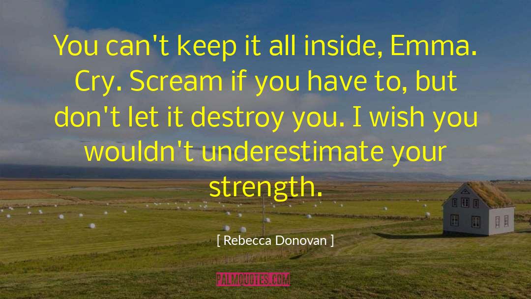 Rebecca Donovan Quotes: You can't keep it all