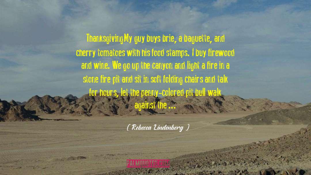 Rebecca Lindenberg Quotes: Thanksgiving<br /><br />My guy buys