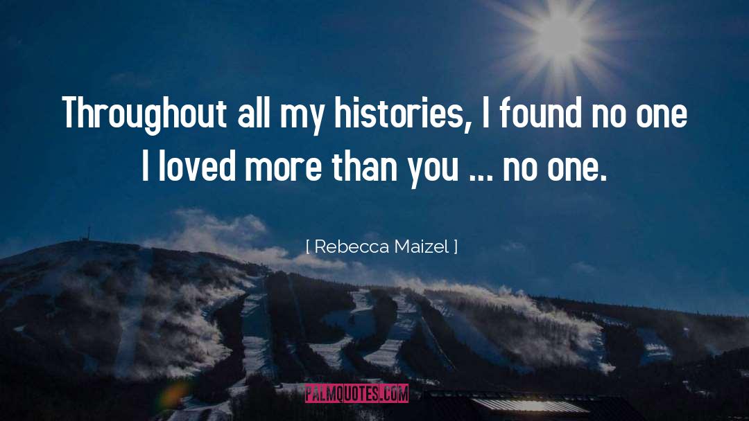Rebecca Maizel Quotes: Throughout all my histories, I