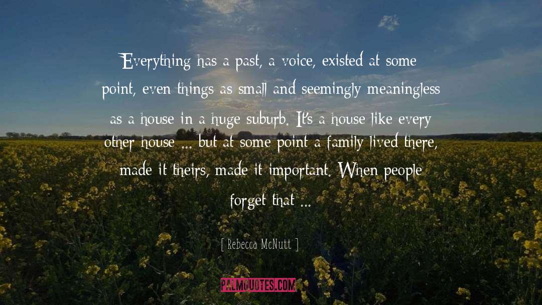 Rebecca McNutt Quotes: Everything has a past, a