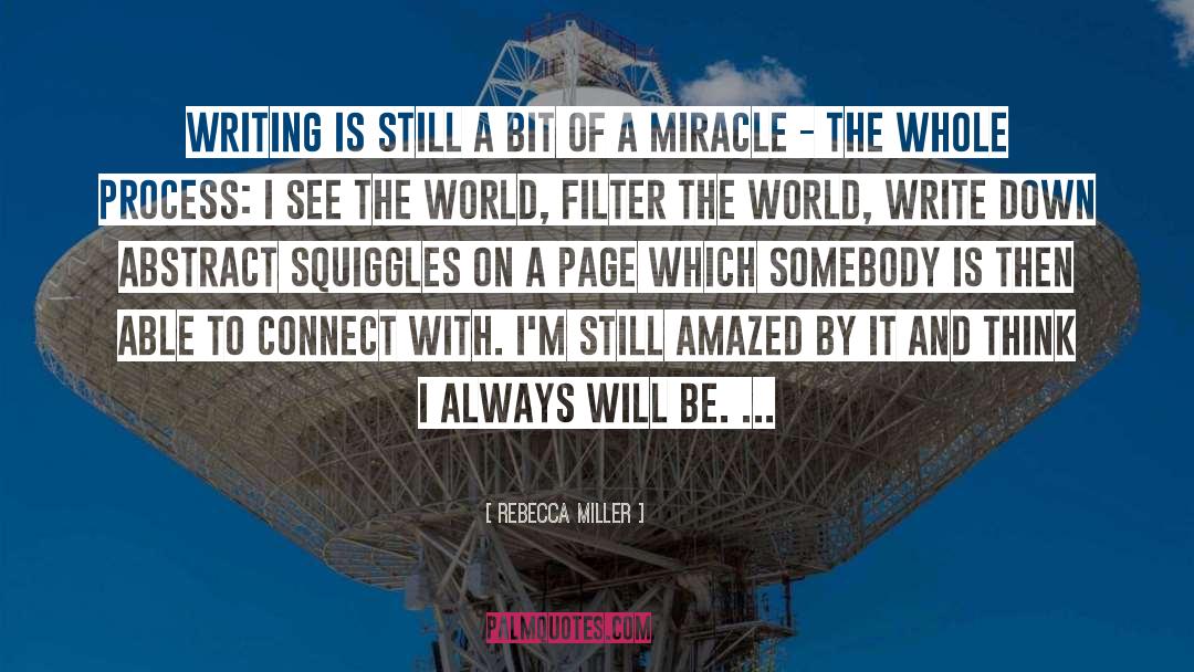 Rebecca Miller Quotes: Writing is still a bit