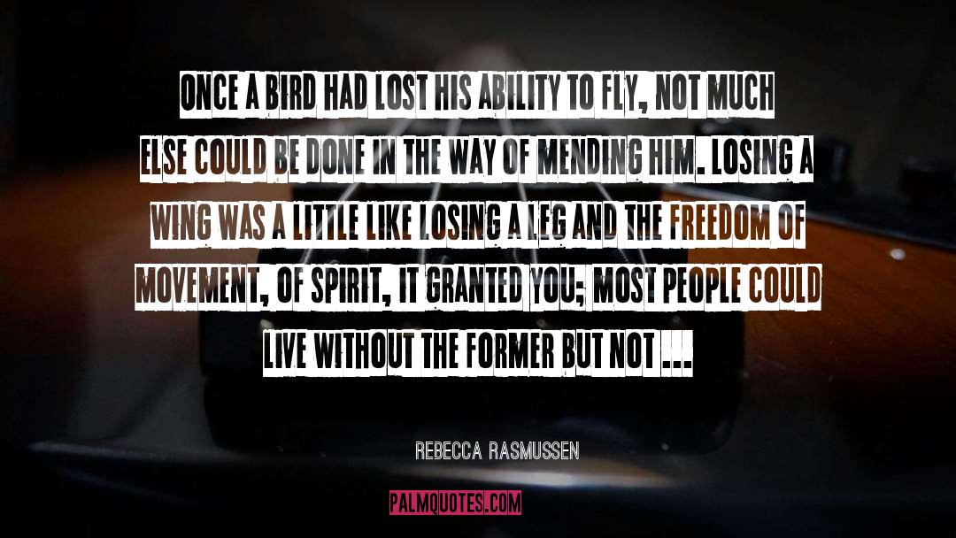 Rebecca Rasmussen Quotes: Once a bird had lost