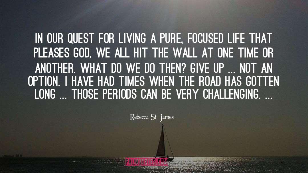 Rebecca St. James Quotes: In our quest for living