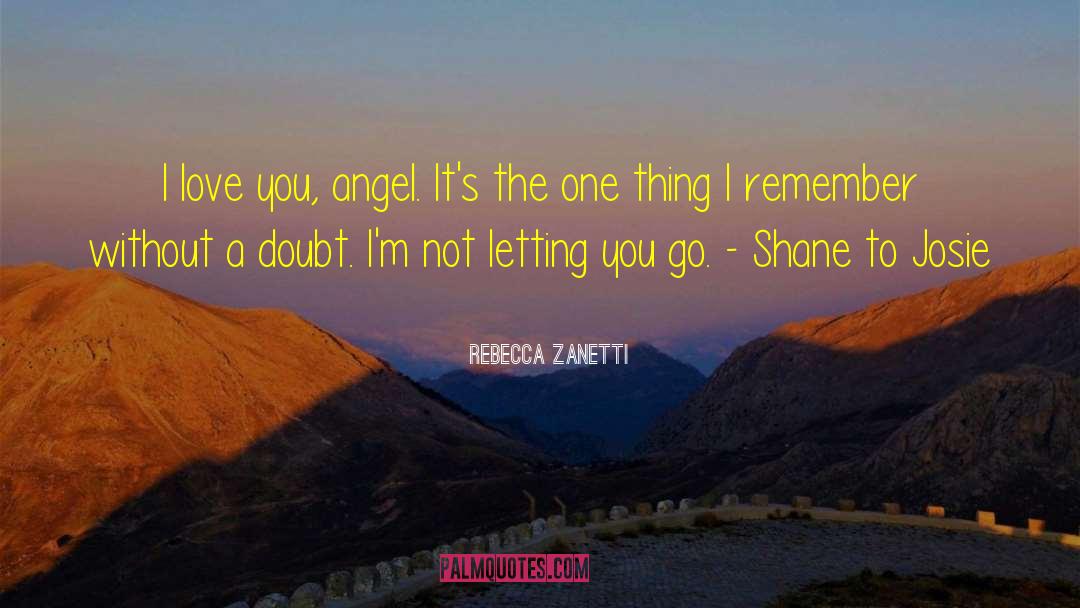 Rebecca Zanetti Quotes: I love you, angel. It's