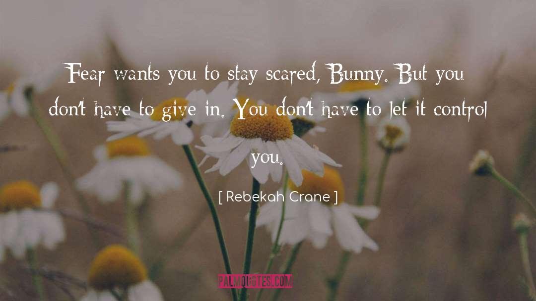 Rebekah Crane Quotes: Fear wants you to stay