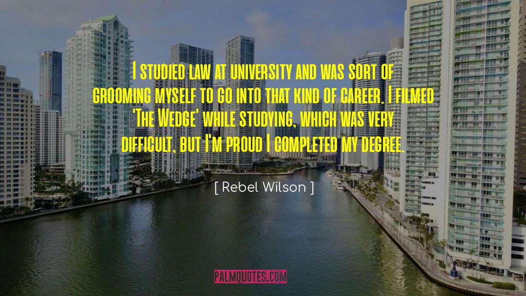 Rebel Wilson Quotes: I studied law at university