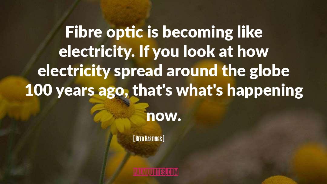 Reed Hastings Quotes: Fibre optic is becoming like