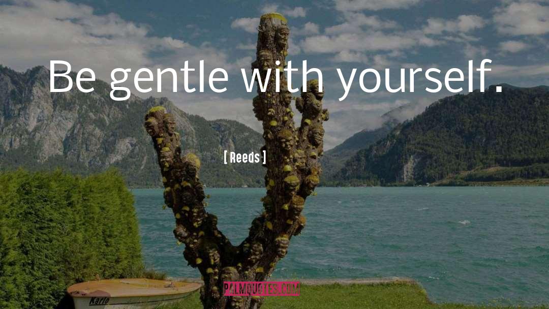 Reeds Quotes: Be gentle with yourself.